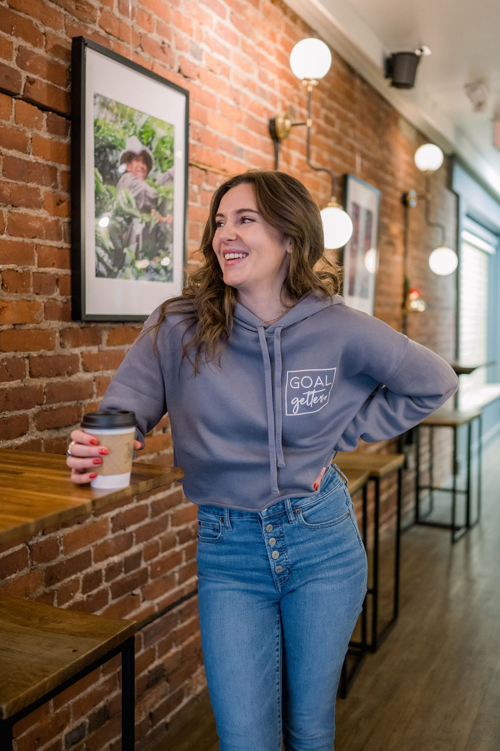 Goal Getter Cropped Hoodie