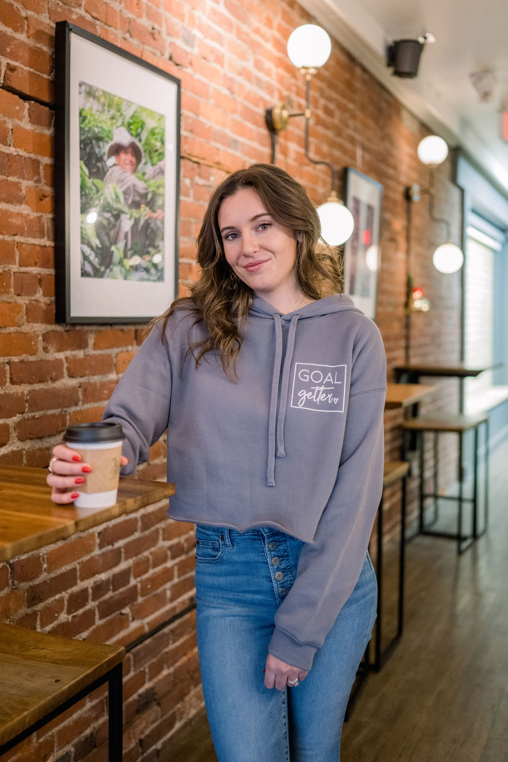 Goal Getter Cropped Hoodie