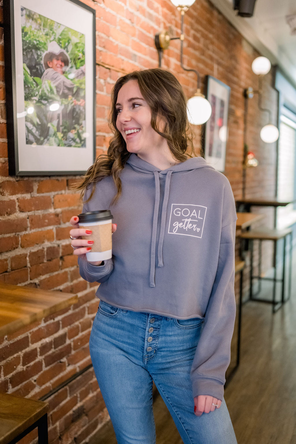Goal Getter Cropped Hoodie