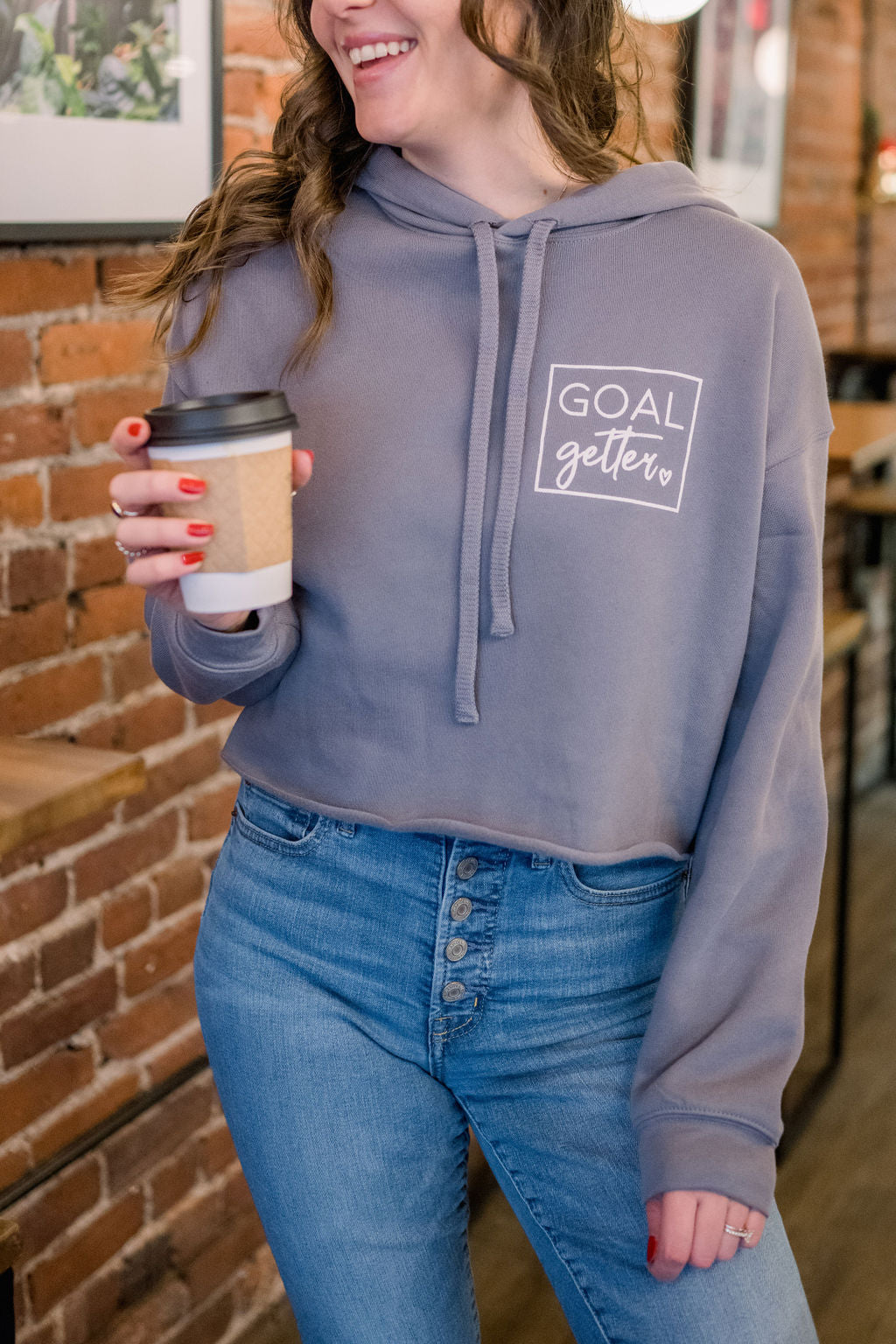 Goal Getter Cropped Hoodie