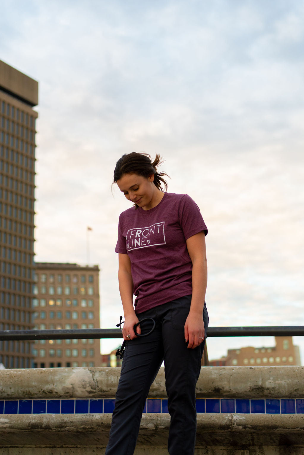 Front Line Maroon Tee