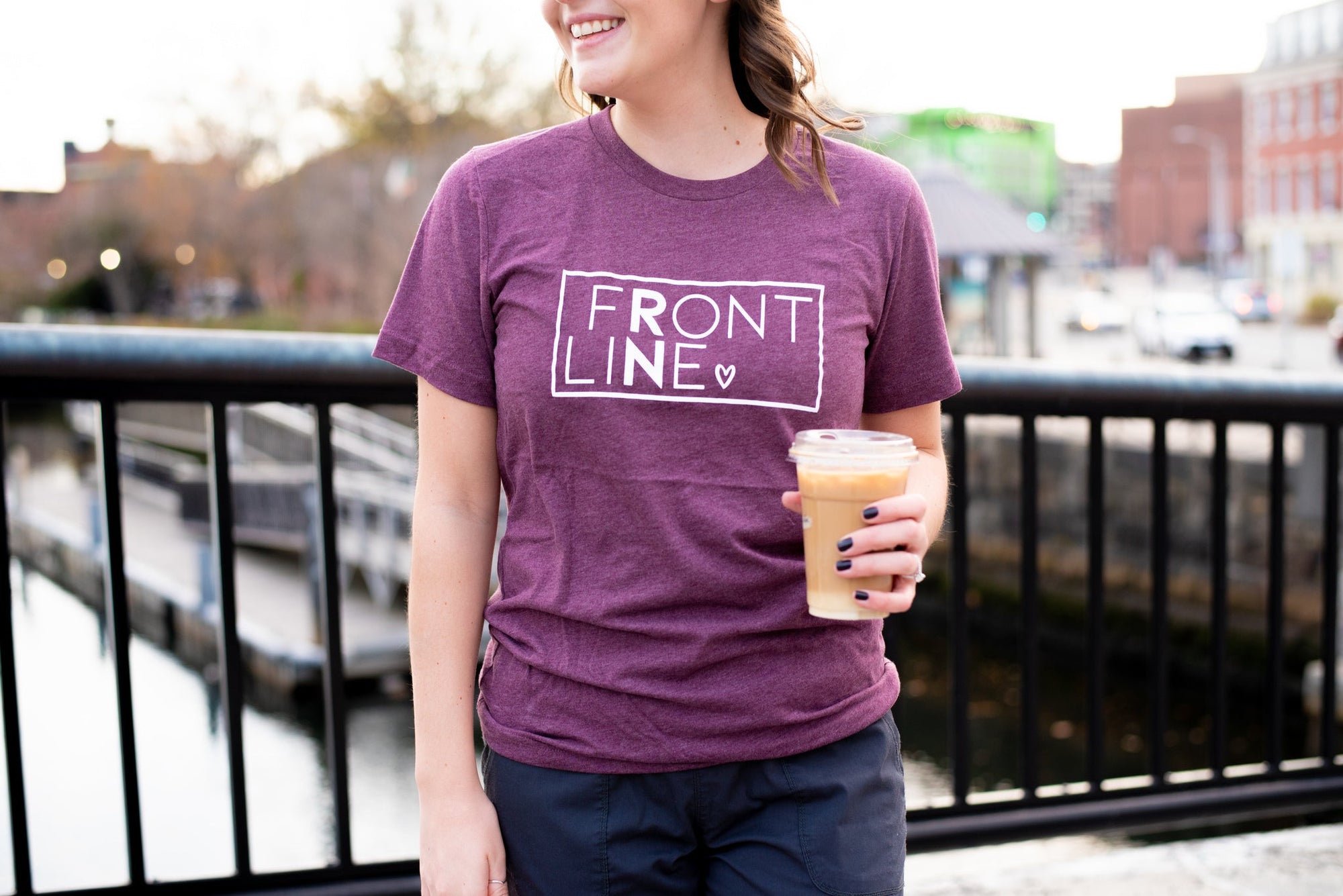 Front Line Maroon Tee