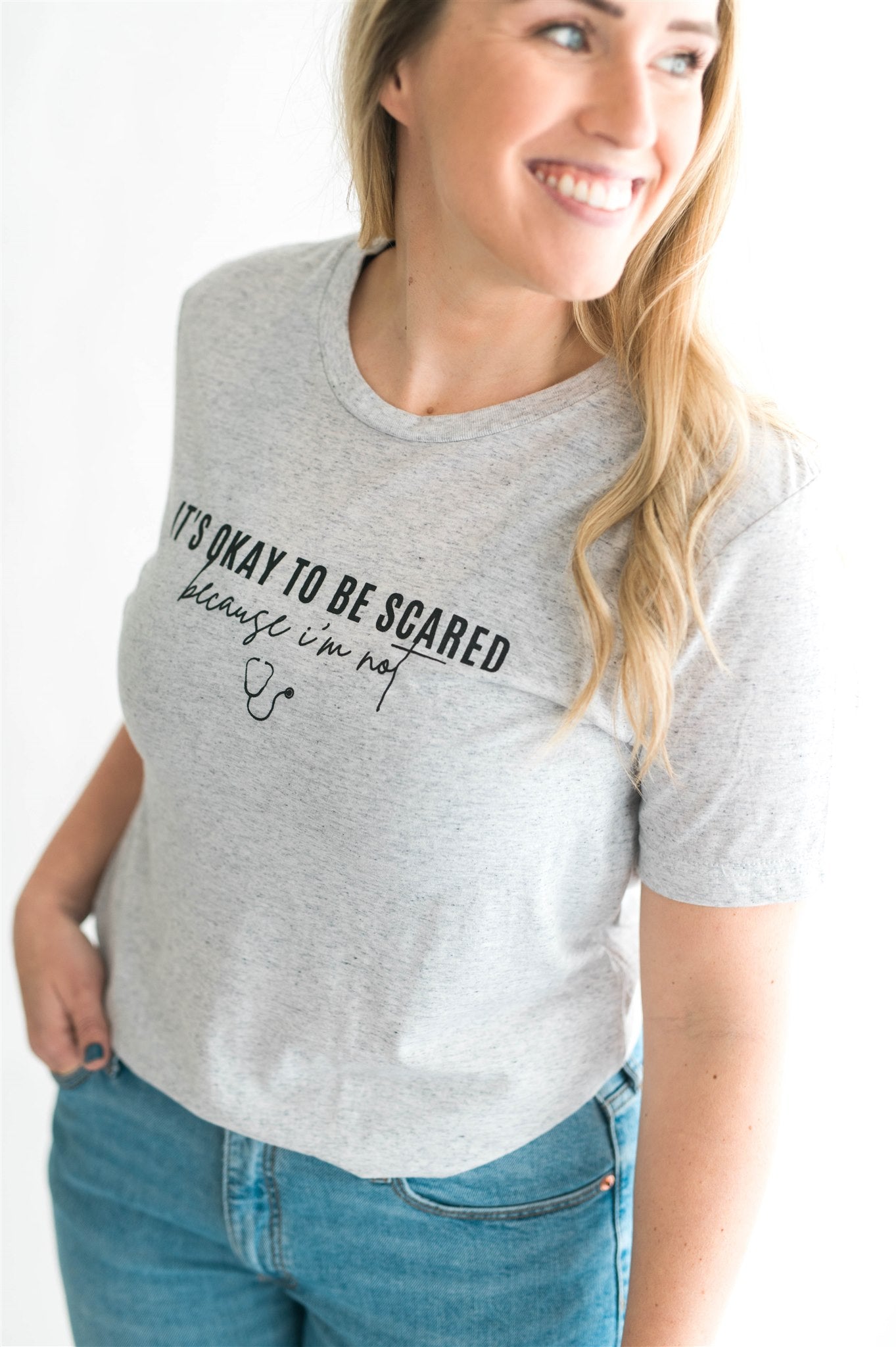 It's Okay To Be Scared Speckled Tee