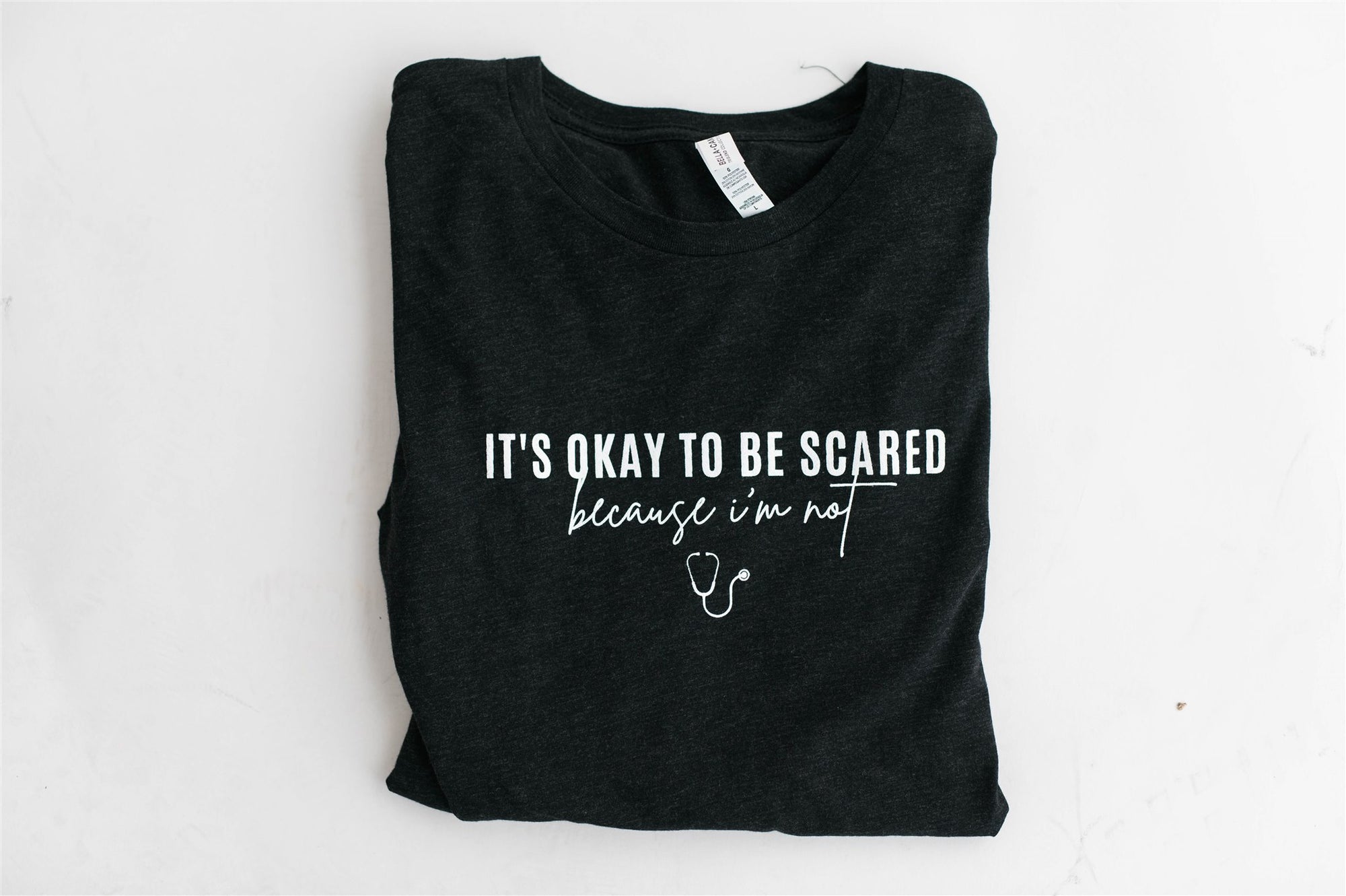 It's Okay To Be Scared Black Long Sleeve