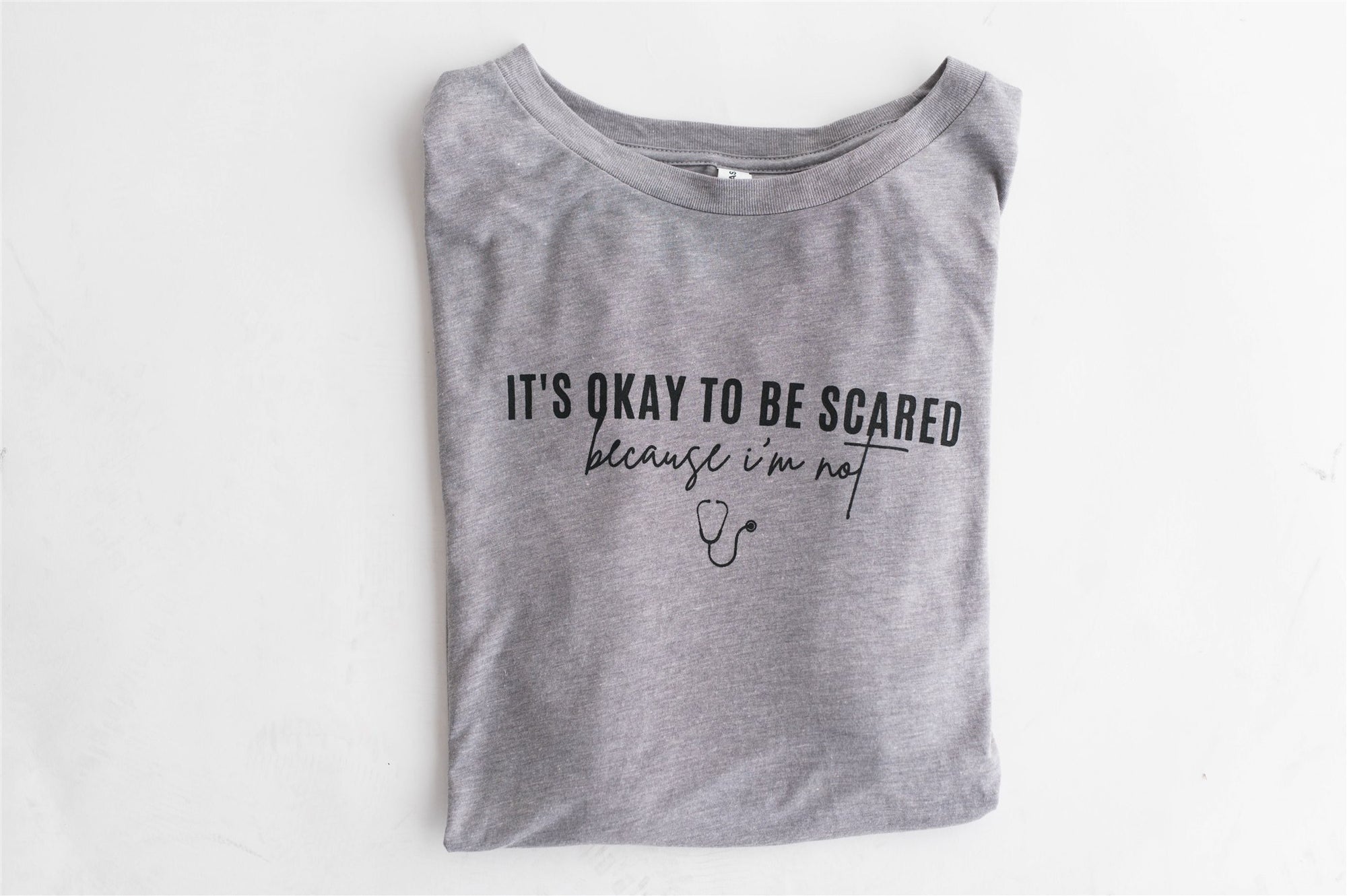 It's Okay To Be Scared Grey Long Sleeve