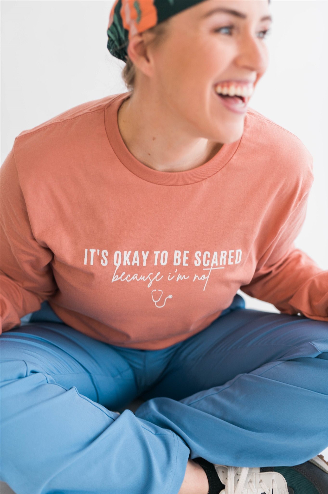 It's Okay To Be Scared Terracotta Long Sleeve