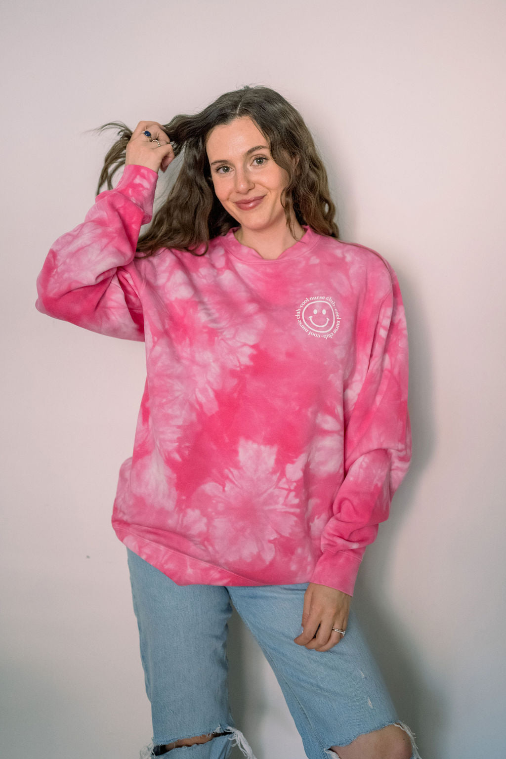 Cool Nurse Club Tie Dye Crew