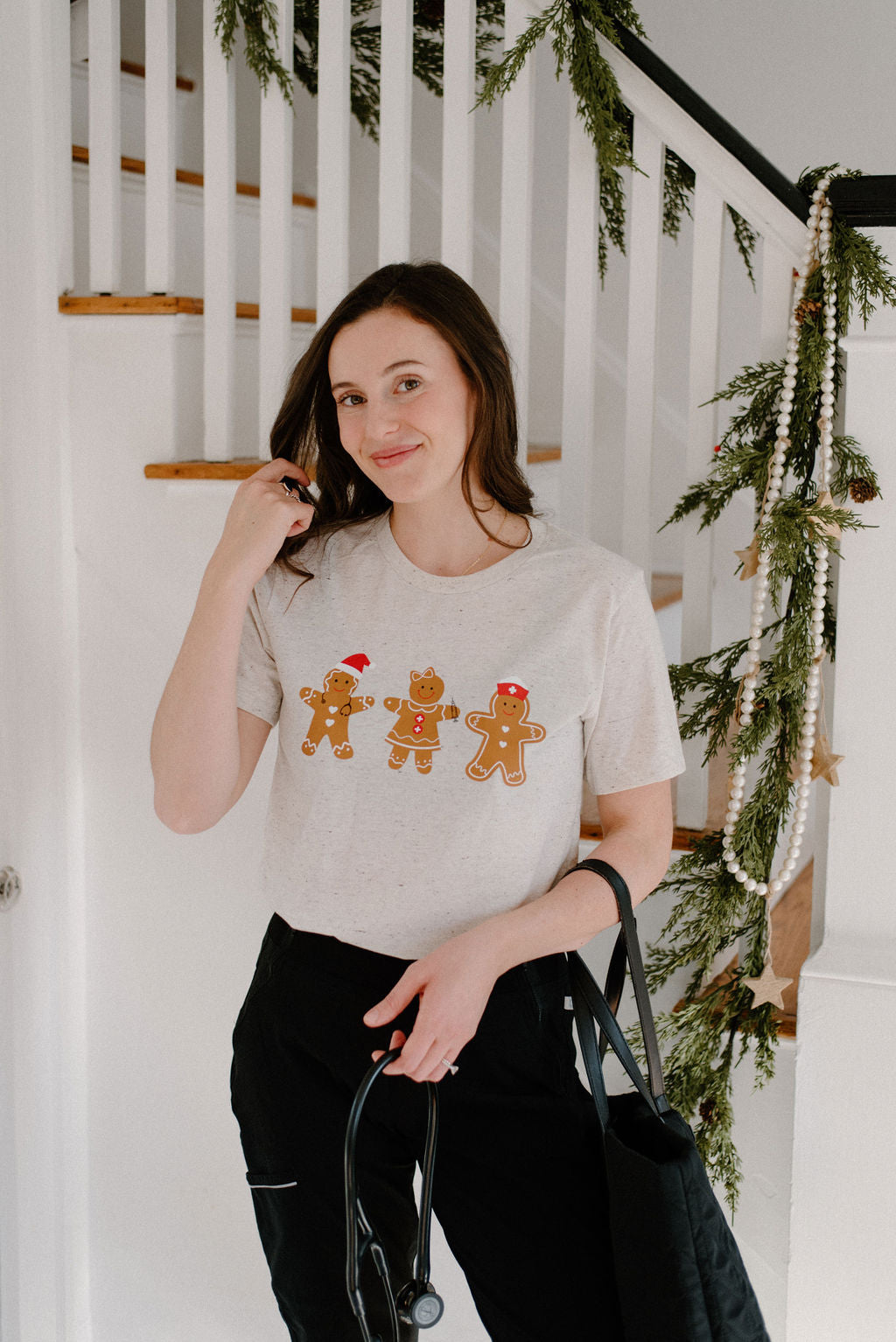 Gingerbread Speckled Tee