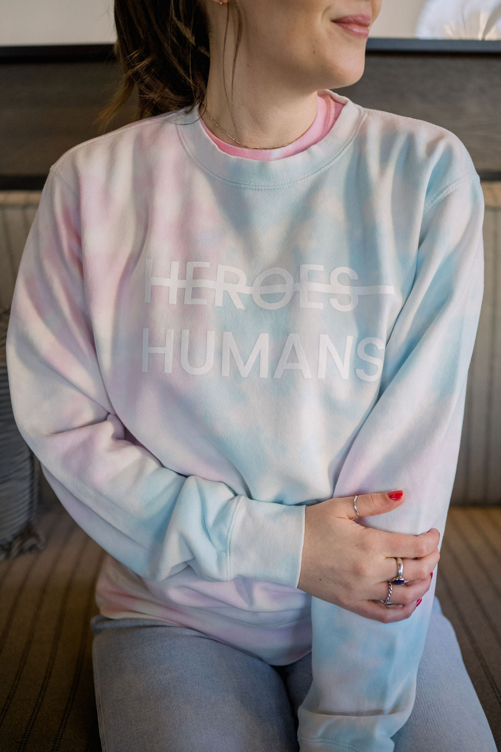 Cotton Candy More Than Heroes Crew **THREE 3XL LEFT!!**