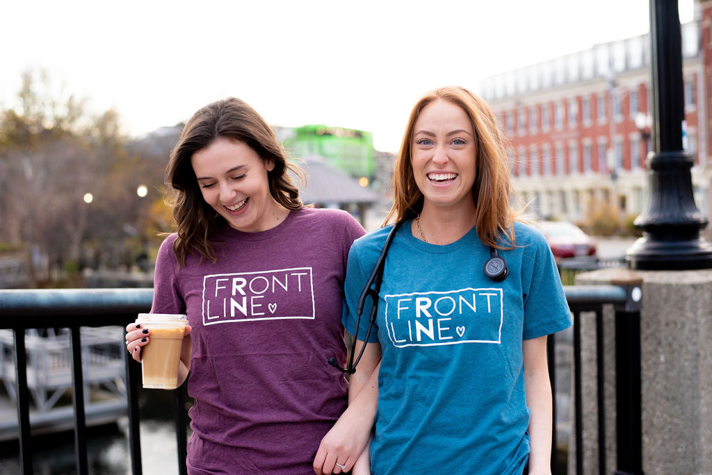 Front Line Teal Tee