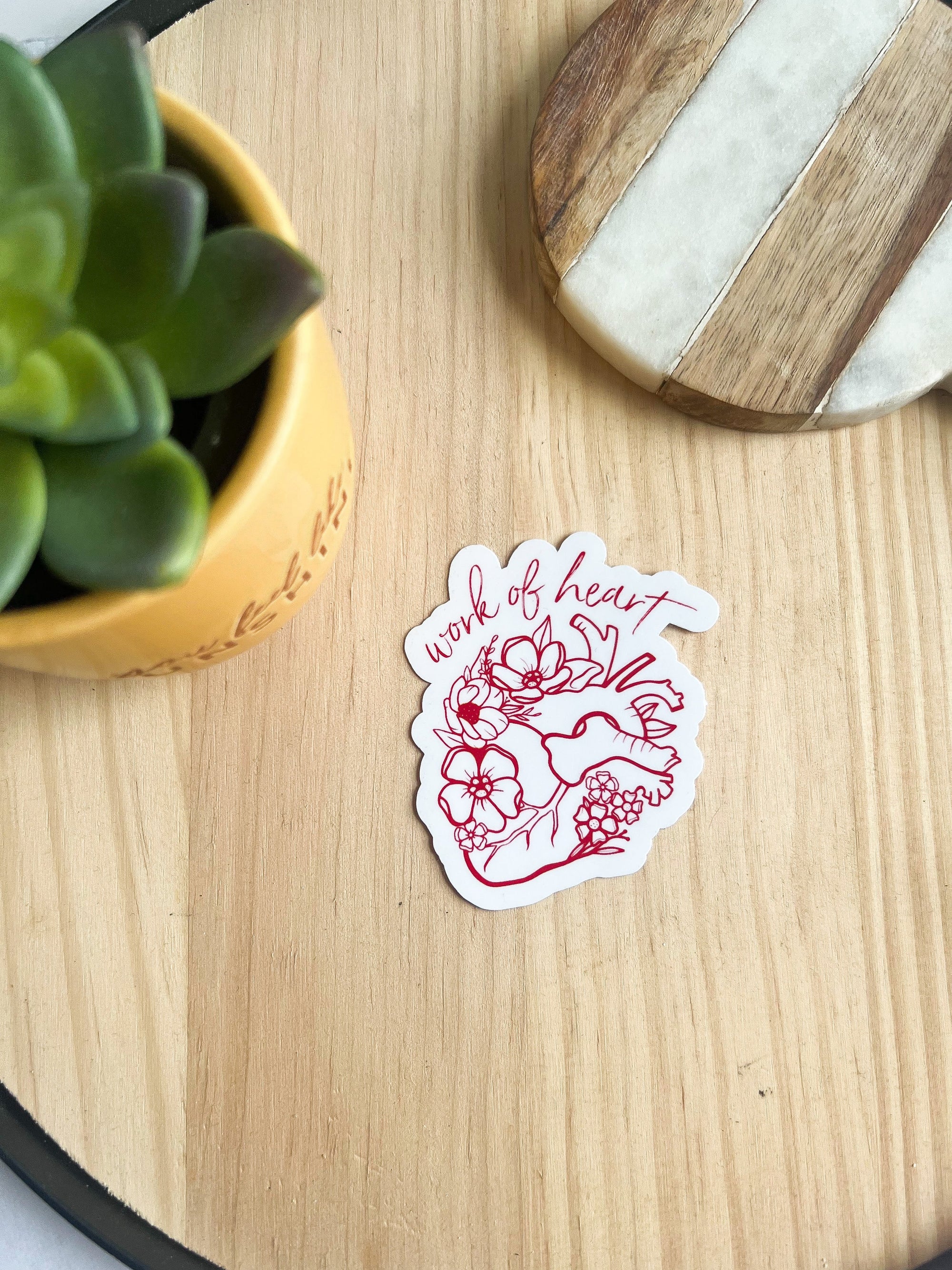 Work of Heart Sticker